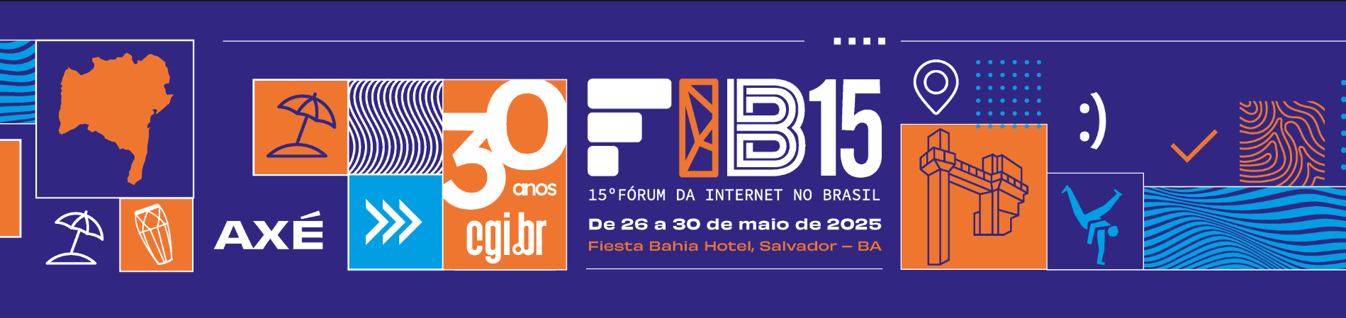 Banner do 15º Fórum da Internet no Brasil